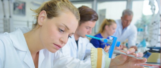 Technicians working in dental lab